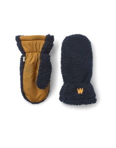 Warme Teddy-Fäustlinge Grethe von Liewood in navy blue Mix, aus 100% recyceltem Polyester gefertigt.