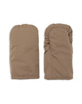 Warme Kinderwagen-Handschuhe von Jollein mit weichem Bouclé-Futter und Klettverschluss zur Befestigung am Kinderwagen.
