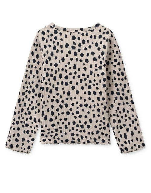 Geripptes NIEVE Langarmshirt mit Leo-Print aus Bio-Baumwolle von Liewood