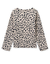 Laden Sie das Bild in den Galerie-Viewer, Geripptes NIEVE Langarmshirt mit Leo-Print aus Bio-Baumwolle von Liewood
