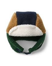 Laden Sie das Bild in den Galerie-Viewer, Pilotenmütze Teddy Bravo von Liewood in navy Blue Mix aus 100% recyceltem, OEKOTEX®-zertifiziertem Polyester, mit Ohrenklappen und Kinnverschluss
