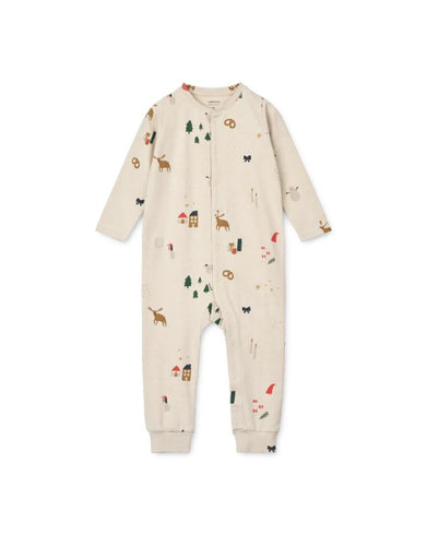 Weihnachtlicher Jumpsuit für Kinder – Liewood Holiday Pyjama Einteiler