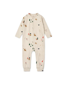 Weihnachtlicher Jumpsuit für Kinder – Liewood Holiday Pyjama Einteiler