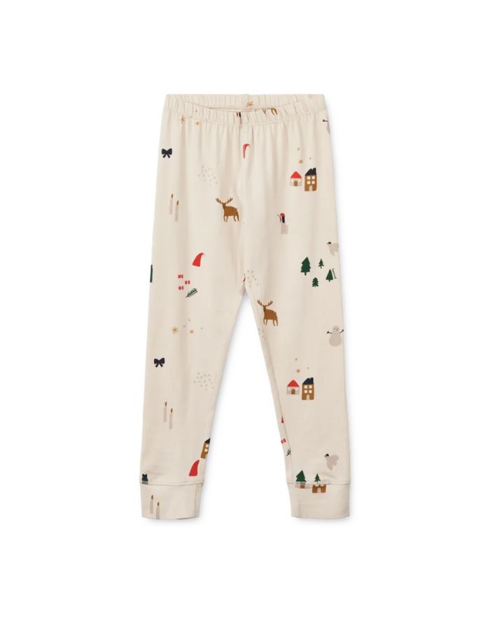 Weihnachtlicher Kinder-Pyjama Wilhelm – Liewood Holiday Edition aus Bio-Baumwolle