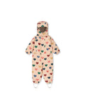 Rain Schneeanzug Bon Coeur Coloré von Konges Sløjd mit Herzprint, abnehmbarer Kapuze und warmer THERMOLITE® EcoMade Wattierung.