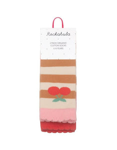 Socken 2er-Set I Stripy Cherry
