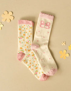 Socken 2er-Set I Tiny Blossom Butterfly