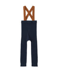 Leggings mit Trägern Cuno von Liewood aus 100% Bio-Baumwolle in Classic Navy/Golden Caramel mit verstellbaren Trägern.