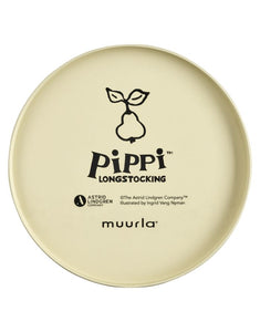 Metalldose Pippi Langstrumpf Fruits in Gelb von Muurla mit Pippi-Motiv, runde Aufbewahrungsdose, ca. 17 cm hoch