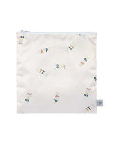 Wiederverwendbarer Frühstücksbeutel 2er Set für Kinder, Zitronen-Motiv, BPA-frei, wasserabweisend, 17 x 18 cm, Happy Fruits Kollektion von Lässig.