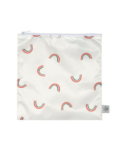 Wiederverwendbarer Snack Bag 2er Set für Kinder, Herzmotiv, BPA-frei, wasserabweisend, 17 x 18 cm, Happy Rascals Kollektion von Lässig.