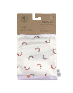 Wiederverwendbarer Snack Bag 2er Set für Kinder, Herzmotiv, BPA-frei, wasserabweisend, 17 x 18 cm, Happy Rascals Kollektion von Lässig.