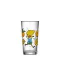 Pippi Langstrumpf Trinkglas „Lemonade“ mit gelb-orangem Design und Illustration, 2,5 dl, 12 cm hoch, spülmaschinenfest.
