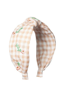 Haarreifen I Floral Embroidered Knotted