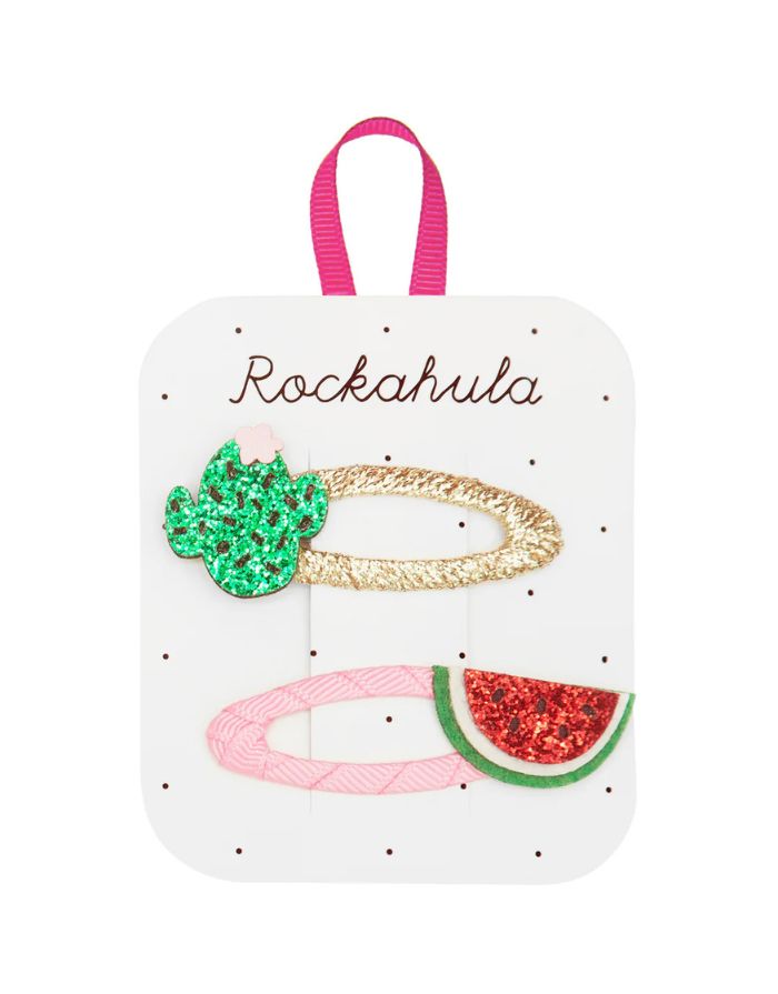 Haarspangen 2er-Set I Glitter Cactus and Watermelon