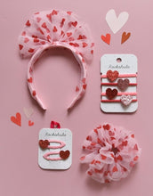 Laden Sie das Bild in den Galerie-Viewer, Haargummi 4er-Set I Love Heart Glitter
