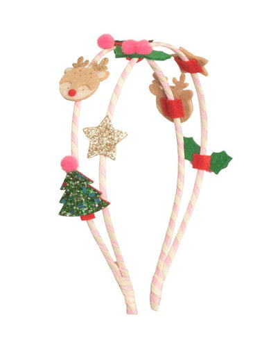 Festliche Rockahula Weihnachts-Haaraccessoires mit glitzernden Details und fröhlichen Farben – liebevoll gestaltet für kleine und große Winterträume.