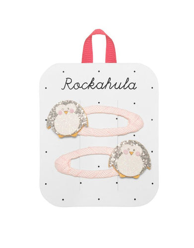 Little Penguin Haarspangen-Festliche Rockahula Weihnachts-Haaraccessoires mit glitzernden Details und fröhlichen Farben – liebevoll gestaltet für kleine und große Winterträume.