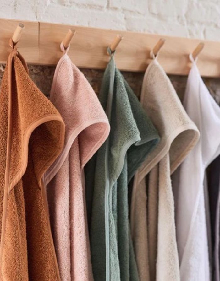 Kapuzenhandtuch Frottee I Ash Green