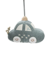 Laden Sie das Bild in den Galerie-Viewer, Jollein Kinderwagenkette „On The Go“ mit drei Anhängern – Auto in Sea Green, Schlüssel mit Spiegel in Biscuit und Auto in Cloud Blue, CE-zertifiziert, aus Polyester.
