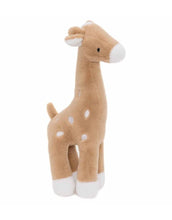Laden Sie das Bild in den Galerie-Viewer, Jollein Kuscheltier Giraffe in der Farbe Biscuit – weiches Plüschtier mit gestickten Flecken, kurzer Mähne und Details in Ivory, CE-zertifiziert.
