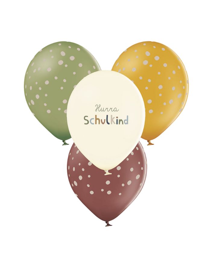 Luftballon 12 Stk. Naturkautschuk I Schulkind Nature Kids