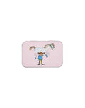 Pippi Langstrumpf Blechdose von Muurla mit Pippi und ihrem Pferd Kleiner Onkel, kleine dekorative Metalldose mit Deckel und nostalgischem Motiv, 10 x 6,5 cm als Freisteller von oben