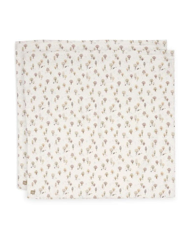 Jollein Mullwindeln Hydrophil 2er Set „Tiny Park“ – große 115x115 cm Musselin-Tücher aus Baumwolle mit niedlichem Tier- und Park-Print, OEKO-TEX zertifiziert, weich und saugfähig.