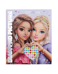  TOPModel Schmuckstein-Stickerbuch mit 10 Model-Motiven und bunten funkelnden Schmuckstein-Stickern zum kreativen Verzieren.