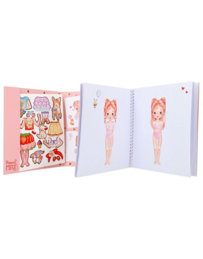  Princess Mimi Stickerbuch mit 24 Seiten und 10 bunten Stickerbogen zum Gestalten zauberhafter Prinzessinnen-Outfits.
