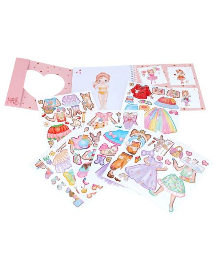  Princess Mimi Stickerbuch mit 24 Seiten und 10 bunten Stickerbogen zum Gestalten zauberhafter Prinzessinnen-Outfits.