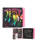 Miss Melody Mini Magic Scratch Book mit bunten Pferde-Kratzbildern und Kunststoff-Kratzstift für Kinder ab 5 Jahren.