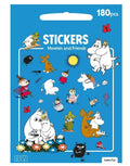  Moomin Sticker von Barbo Toys mit vier Stickerbögen zum Basteln, Dekorieren und kreativen Gestalten mit den Moomins als Freisteller der Verpackung
