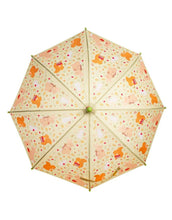 Laden Sie das Bild in den Galerie-Viewer, Sass &amp; Belle Kinderregenschirm Garden Friends in Grün mit fröhlichem Tiermotiv.
