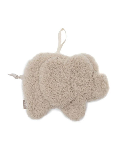 Jollein Schmusetuch „Elephant Tales“ – weiches Kuscheltuch in Elefantenform, Sandfarbe, mit Schnullerschlaufe und Knoten, handwaschbar, sanft zur Babyhaut.