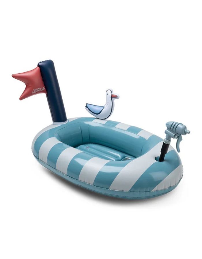 Swim Essentials Swimmbot Möwe für Babys, aufblasbarer Baby Schwimmsitz mit Möwen Design, 90 x 55 cm, sicher mit Sitzstütze und Luftkammern