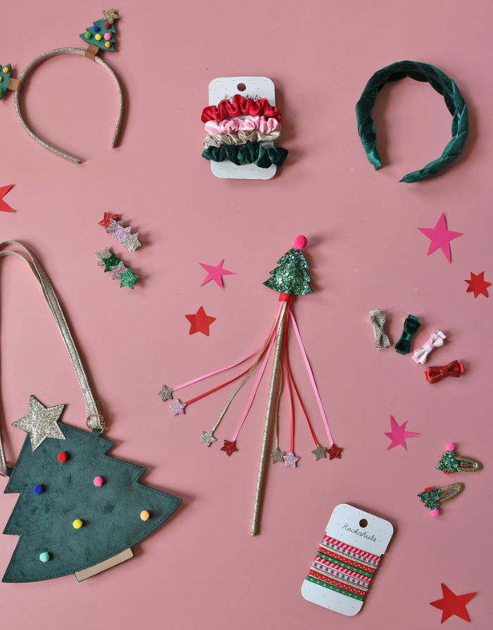 Scrunchie Jolly Christmas - Festliche Rockahula Weihnachts-Haaraccessoires mit glitzernden Details und fröhlichen Farben – liebevoll gestaltet für kleine und große Winterträume.