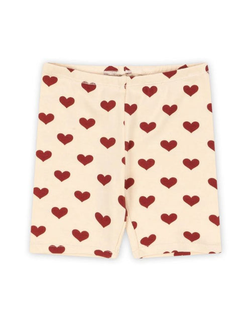 Konges Sløjd Basic Short Leggings Amour Rouge, kurze Kinder Leggings aus Bio Baumwollmix mit elastischem Bund, GOTS zertifiziert