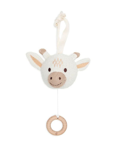 Jollein Spieluhr „Giraffe“ – weiche Spieluhr in Giraffenform, spielt das Lied „Sleep, dear child, sleep“, CE-zertifiziert.