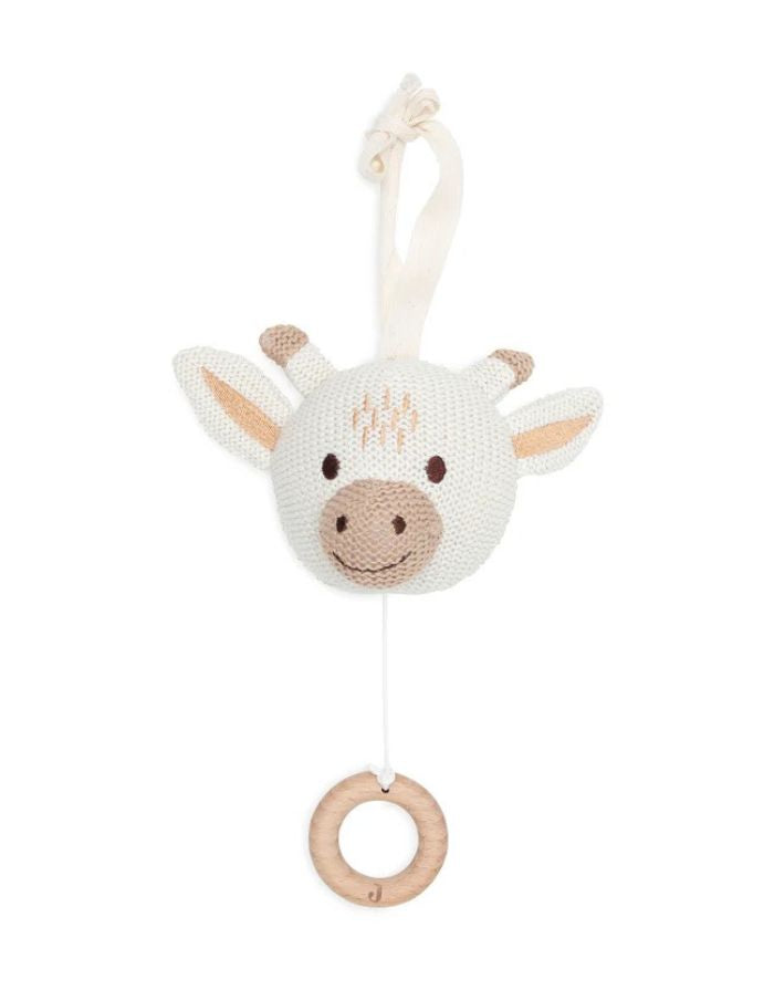 Jollein Spieluhr „Giraffe“ – weiche Spieluhr in Giraffenform, spielt das Lied „Sleep, dear child, sleep“, CE-zertifiziert.