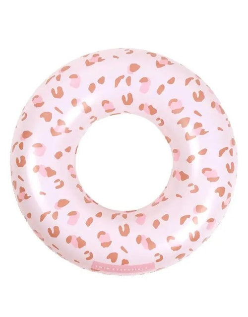 Schwimmring mit 90ch Durchmesser und Rosa Leo Design als Freisteller