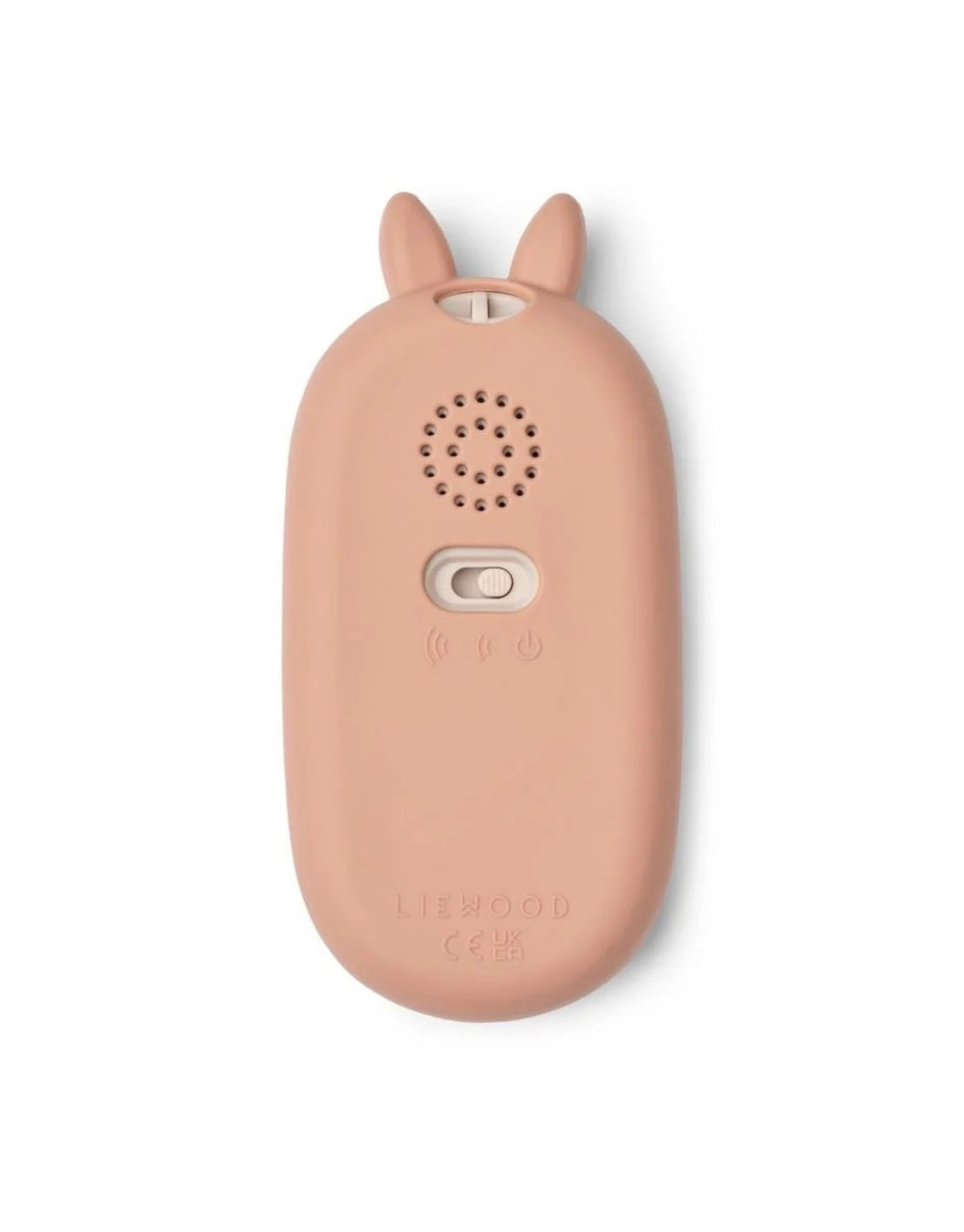 Rosa Fidi Spielzeugtelefon von Liewood in der Farbe Pale Tuscany mit niedlichem Hasendesign, 13 interaktiven Soundtasten und kindgerechter Form von hinten