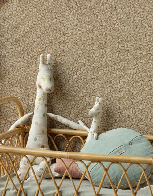 Maileg Safari Friends Giraffe Medium Kuscheltier aus Leinen mit Punkten, 47 cm große Giraffe für Kinder und Babys