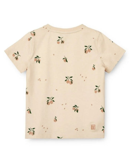 APIA Kurzarm-T-Shirt aus Bio-Baumwolle in Peach und Sea Shell von Liewood