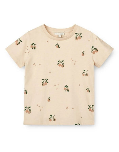 APIA Kurzarm-T-Shirt aus Bio-Baumwolle in Peach und Sea Shell von Liewood