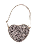Herzförmige Leoparden-Tasche mit Golddetails für Kinder von Rockahula Kids