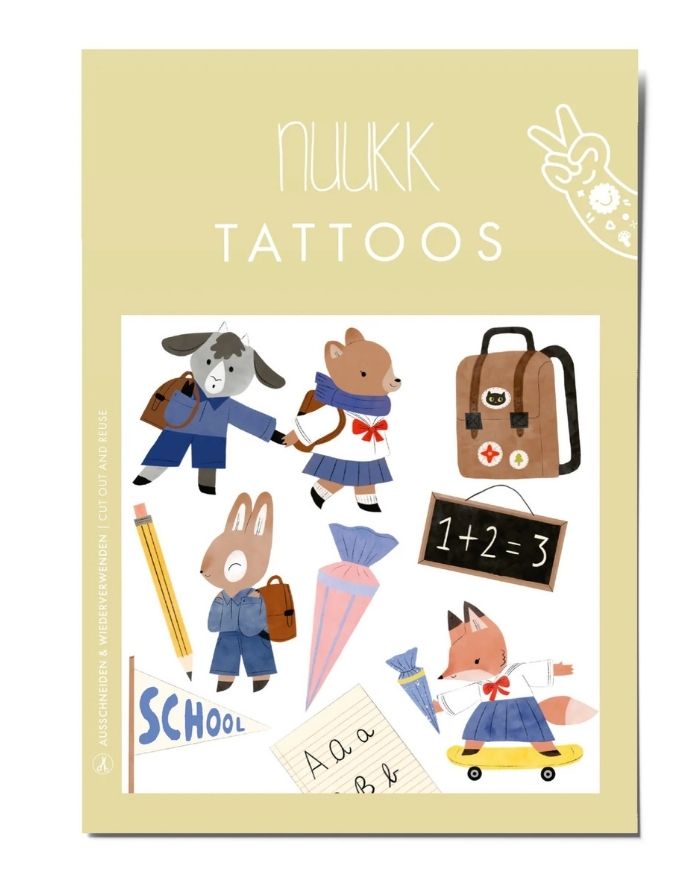 Vegane Kinder-Tattoos Schulkind von nuukk