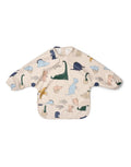 Liewood Ärmellätzchen Dino Roar/Sandy mit langen Ärmeln, Dino-Print, elastischen Bündchen und großer Auffangtasche.