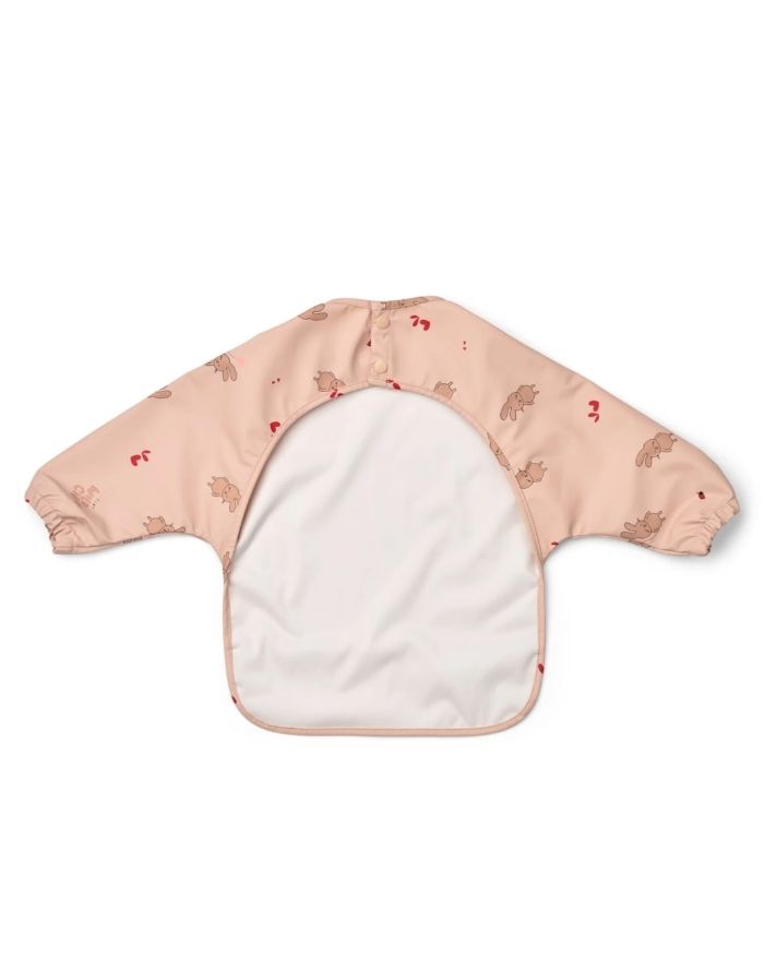 Liewood Ärmellätzchen Wild Child/Rosey aus recyceltem Polyester mit langen Ärmeln, dekorativen Rüschen und großer Auffangtasche.