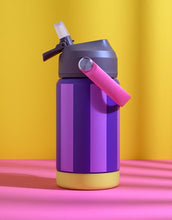 Laden Sie das Bild in den Galerie-Viewer, Trinkflasche 350 ml Stripes Lila Flieder aus Edelstahl von Ava &amp; Yves
